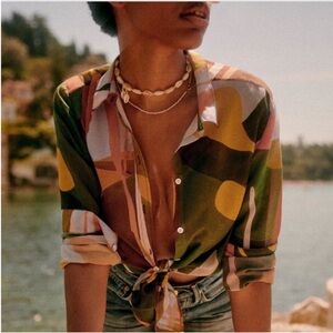 NWOT Sézane x Rafael Uriegas Pierro RARE Shirt in Lugar Size 40/US 8